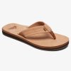 Hombre Quiksilver | Erreka - Sandalias De Cuero Para Hombre Tan - Solid