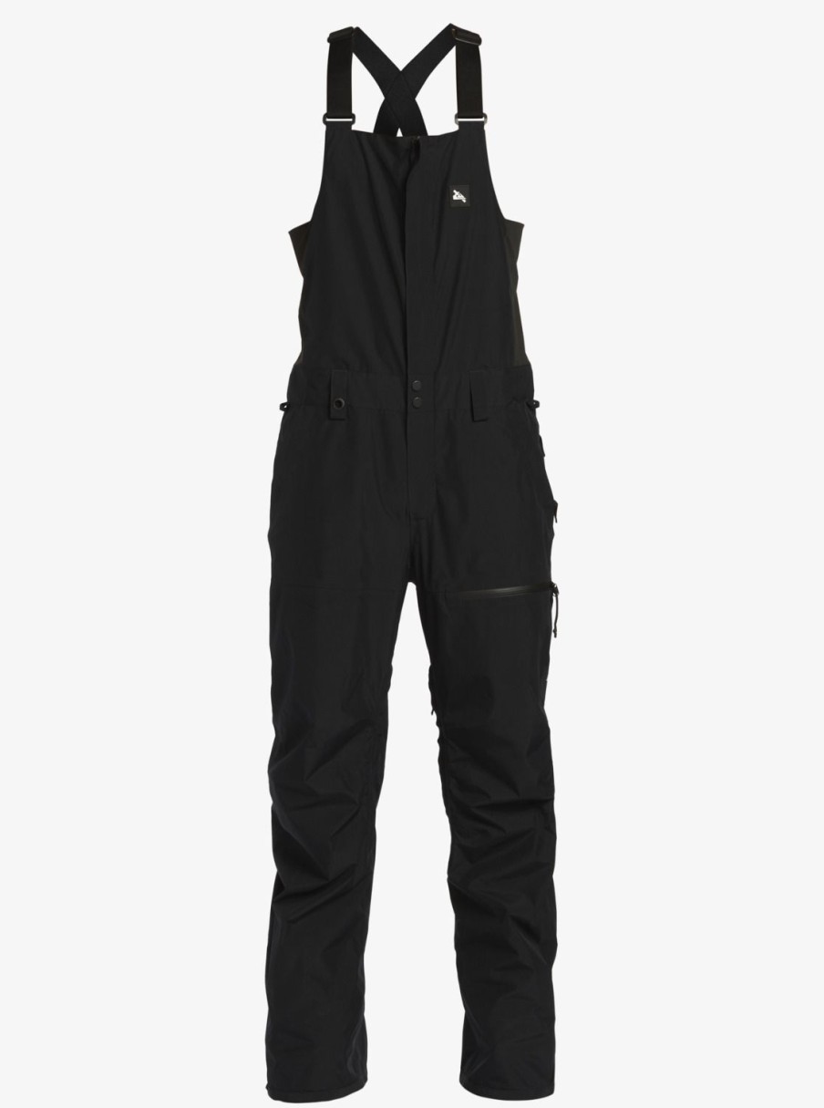 Hombre Quiksilver Pantalones De Snow | Snyc Snow - Pantalon De Peto Para Nieve Para Hombre Black