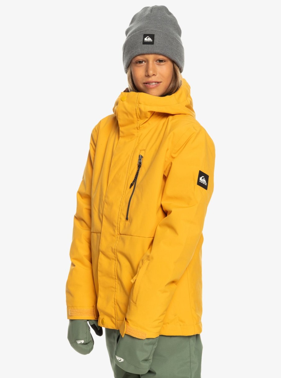 Nino Quiksilver Accesorios | Mission - Chaqueta Tecnica Snow Para Chicos Mineral Yellow