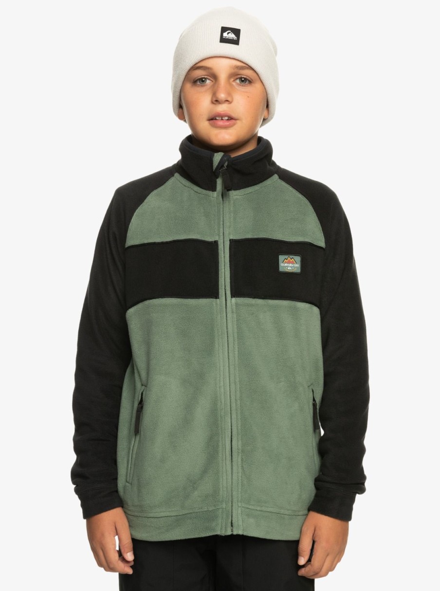 Nino Quiksilver Sudaderas | Powder Chaser - Chaqueta Polar Tecnica Para Chicos 8-16 Laurel Wreath