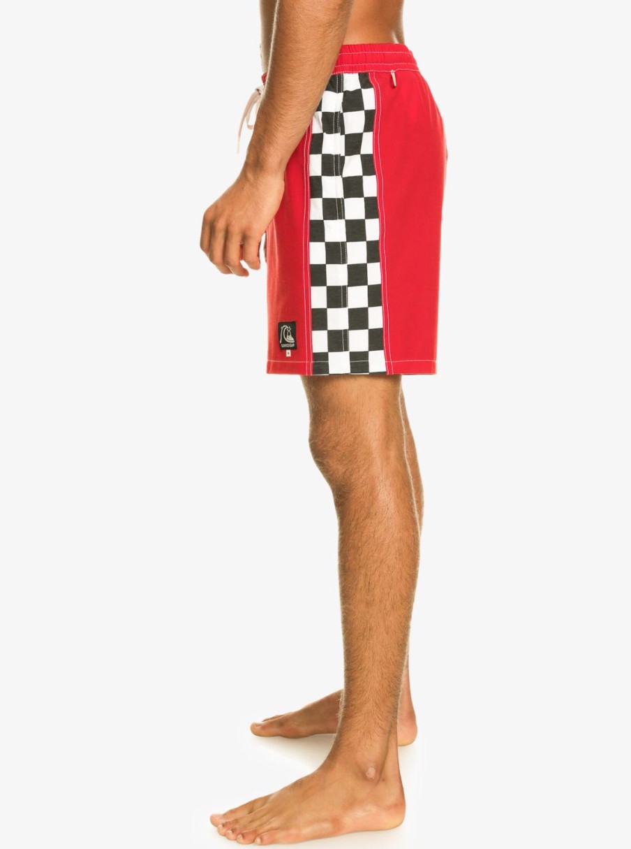 Hombre Quiksilver Trajes De Bano | Original Arch 17" - Short De Natacion Para Hombre High Risk Red