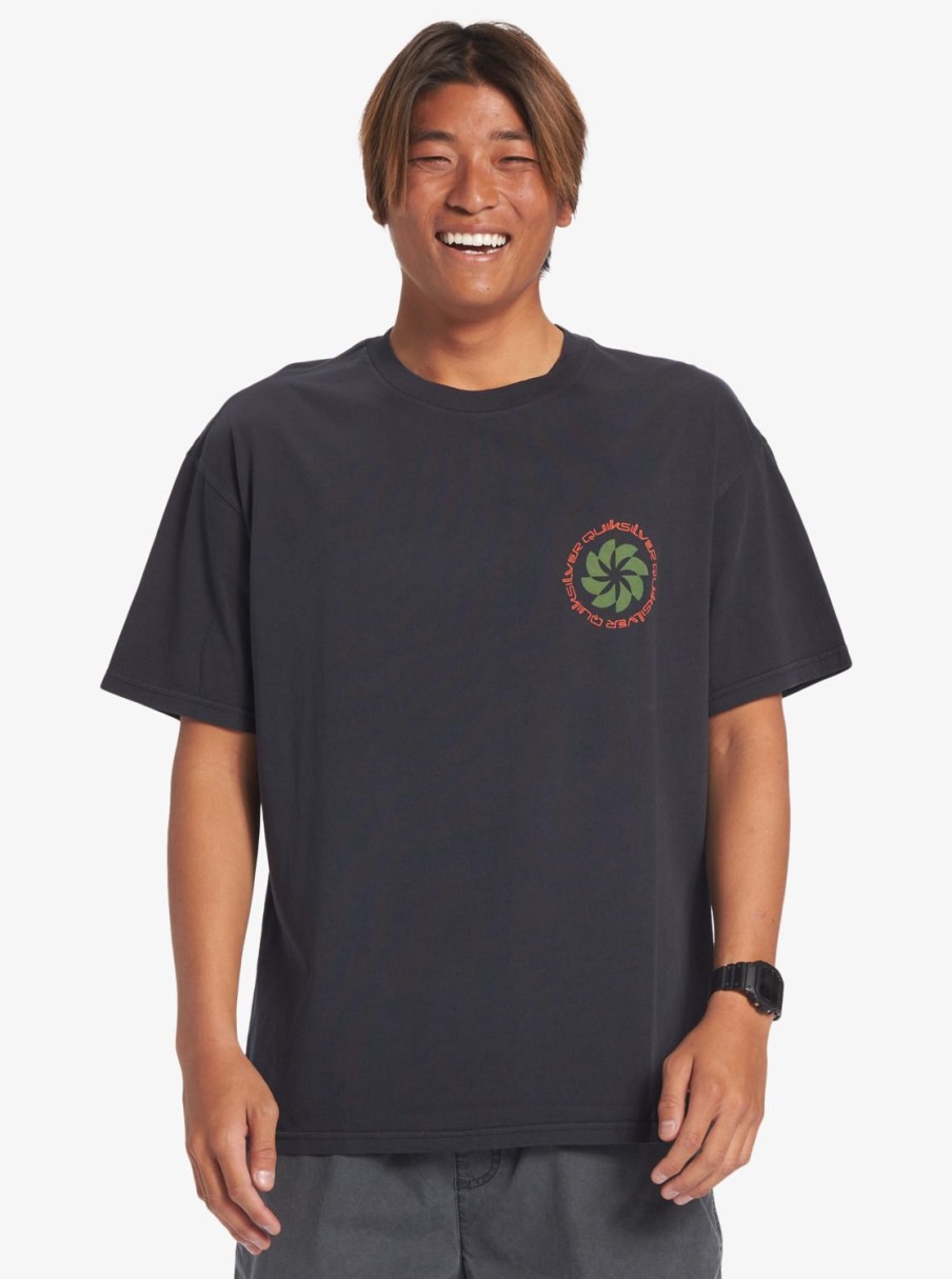 Hombre Quiksilver Camisetas & Polos | Tipping Sunsets - Camiseta Para Hombre Tarmac