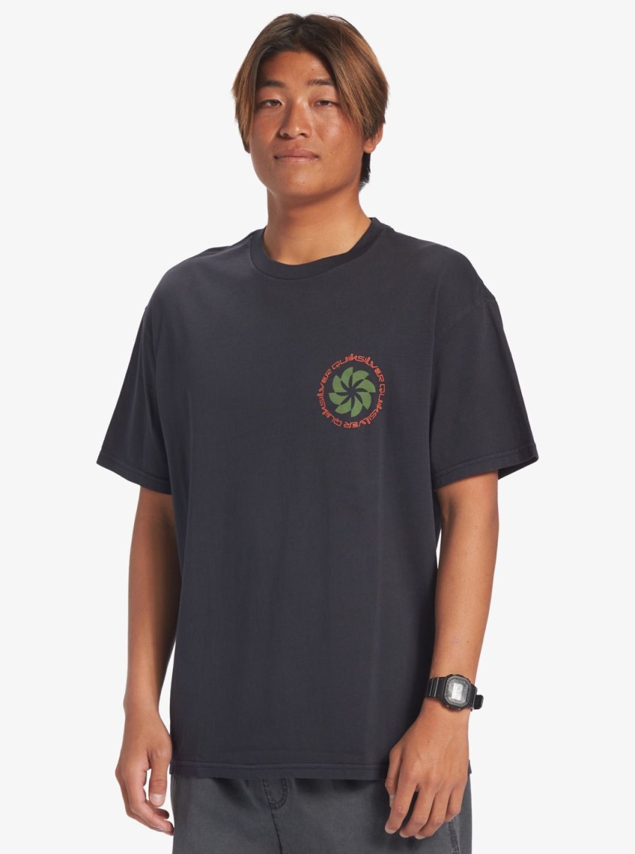 Hombre Quiksilver Camisetas & Polos | Tipping Sunsets - Camiseta Para Hombre Tarmac