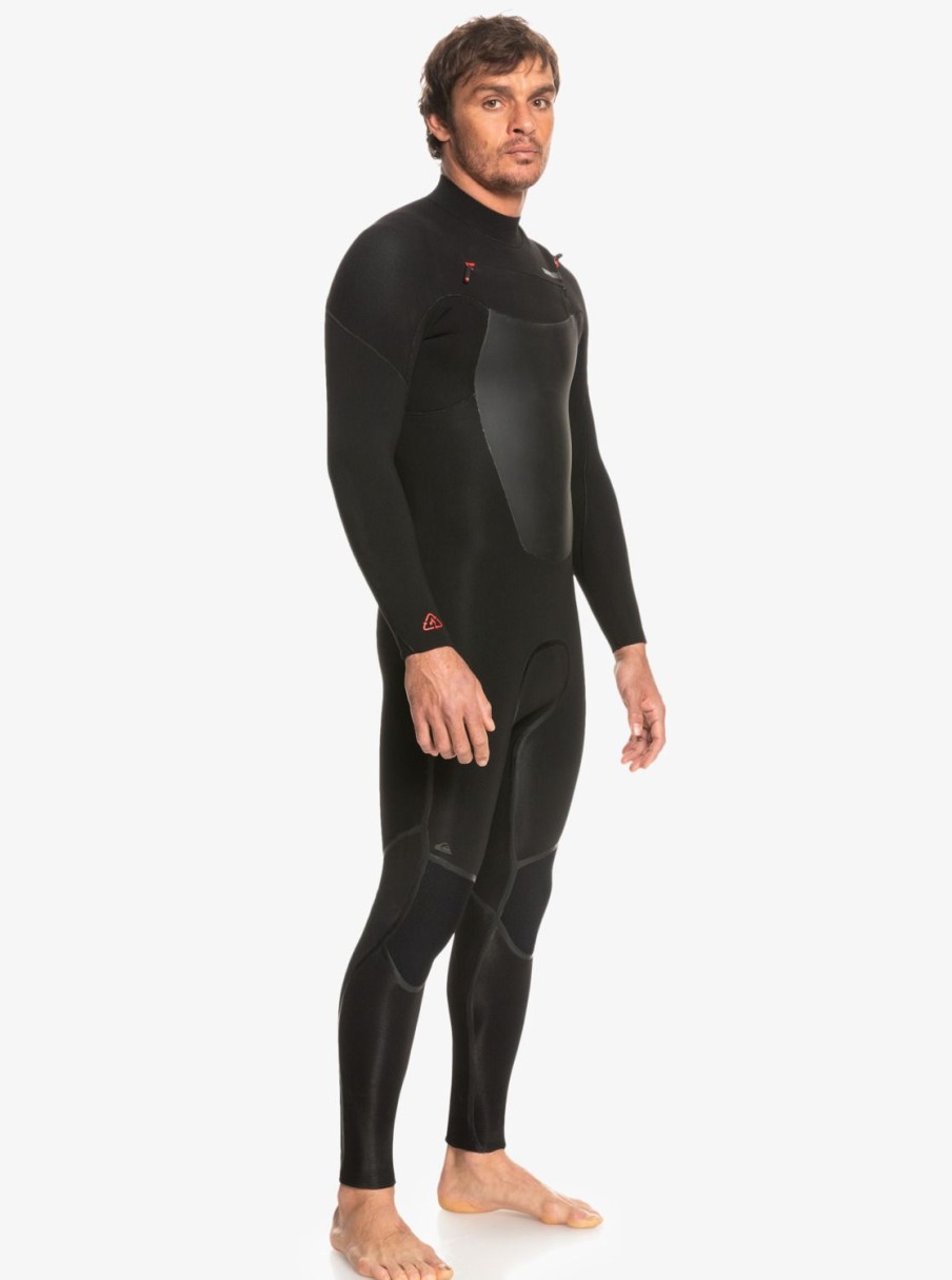 Hombre Quiksilver Trajes De Surf | 5/4/3Mm Marathon Sessions - Traje De Surf Con Cremallera En El Pecho Para Hombre Black