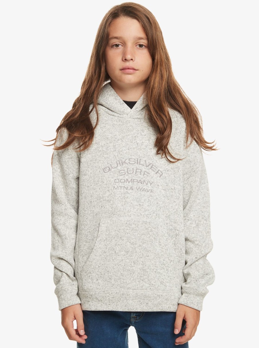 Nino Quiksilver Sudaderas | Keller - Sudadera Con Capucha Para Chicos 8-16 Light Grey Heather