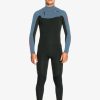 Nino Quiksilver Trajes De Surf | 4/3Mm Everyday Sessions - Traje De Surf Con Cremallera En La Espalda Para Chicos Black/Provincial Blue