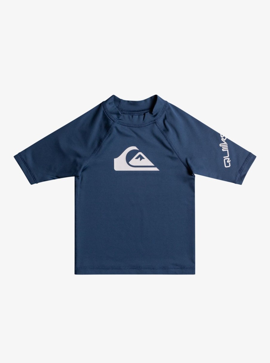 Nino Quiksilver Lycras | All Time - Licra De Manga Corta Upf 50 Para Chicos 2-7 Insignia Blue