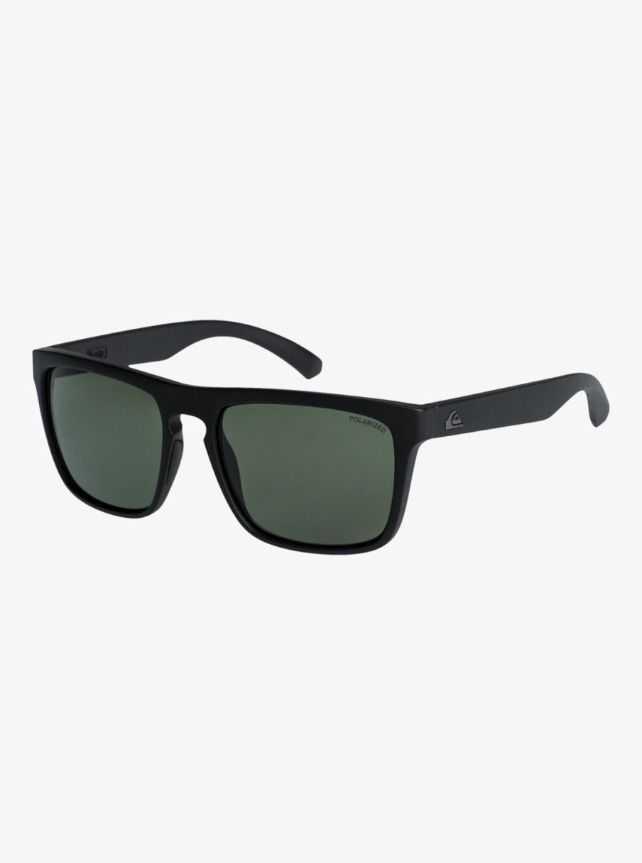 Hombre Quiksilver Gafas De Sol | Ferris P - Gafas De Sol Polarizadas Para Hombre Black/Green Plz