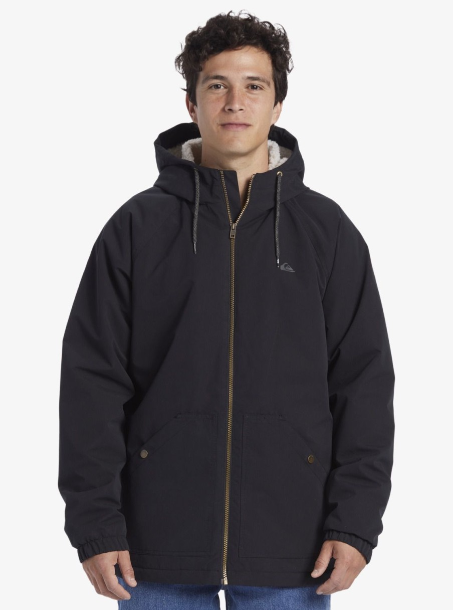 Hombre Quiksilver Chaquetas & Abrigos | Final Call - Parka Resistente Al Agua Para Hombre Black