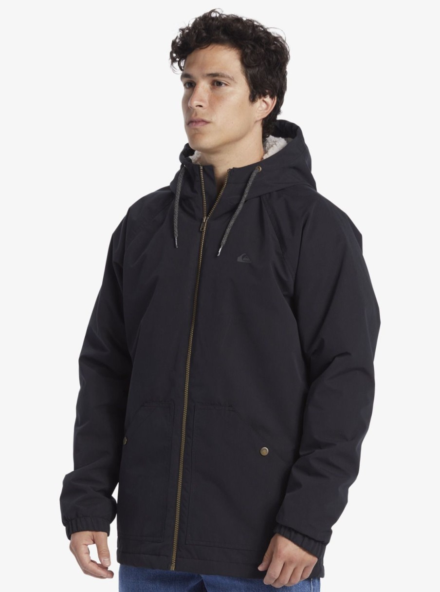 Hombre Quiksilver Chaquetas & Abrigos | Final Call - Parka Resistente Al Agua Para Hombre Black