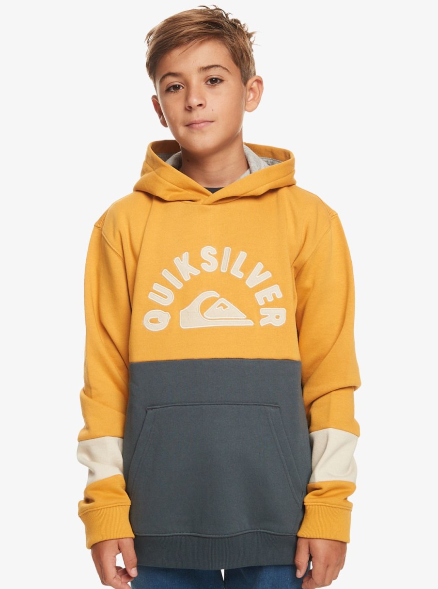 Nino Quiksilver Sudaderas | School Again - Sudadera Con Capucha Para Chicos 8-16 Mustard