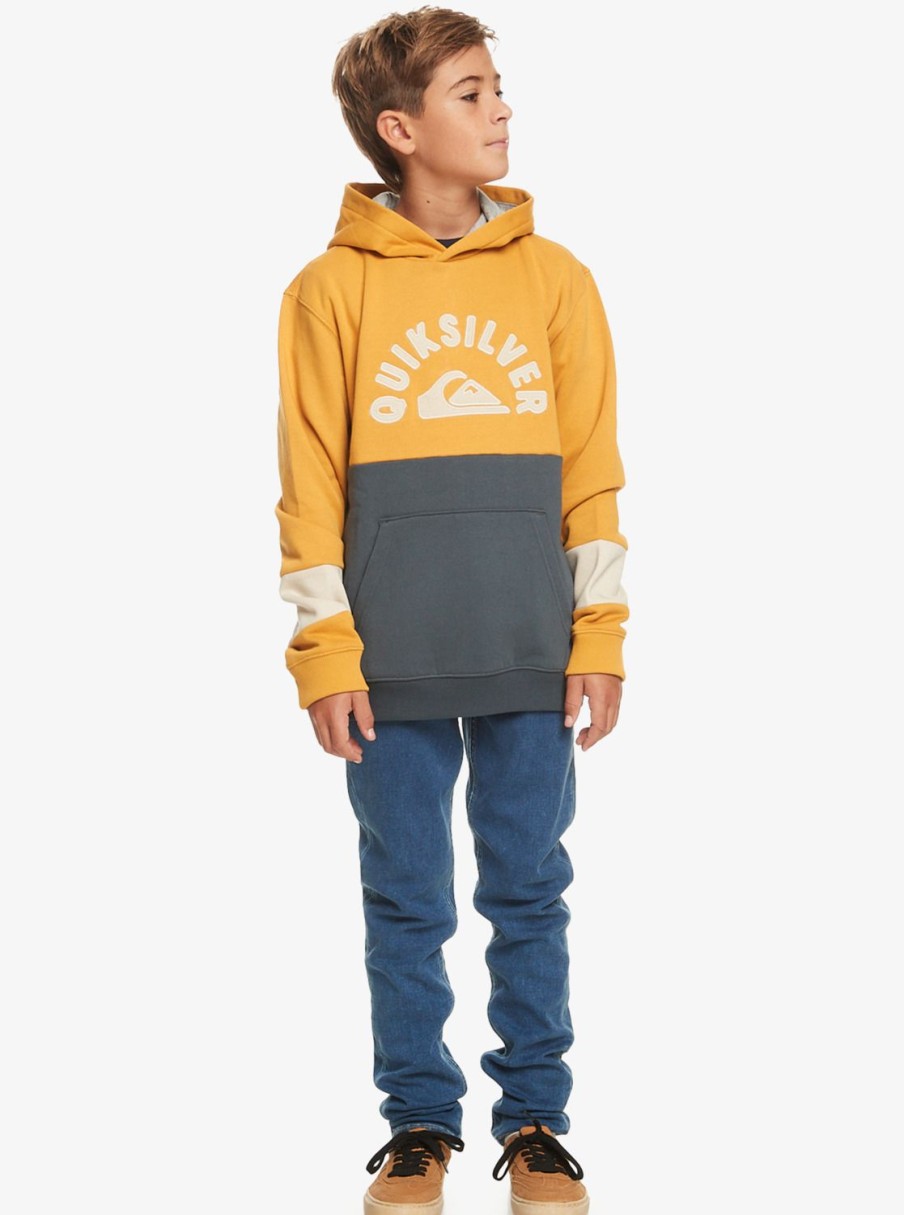 Nino Quiksilver Sudaderas | School Again - Sudadera Con Capucha Para Chicos 8-16 Mustard