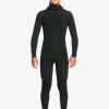 Nino Quiksilver Trajes De Surf | 4/3Mm Everyday Sessions - Traje De Surf Con Cremallera En El Pecho Y Capucha Para Chicos Black