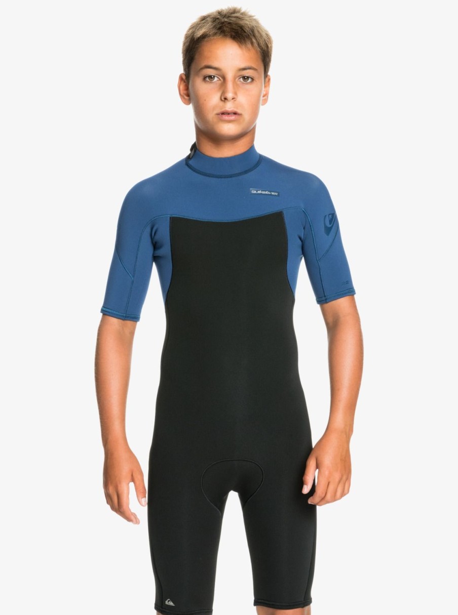 Nino Quiksilver Trajes De Surf | 2/2Mm Everyday Sessions - Springsuit De Cremallera Posterior Para Chicos Black/Insignia