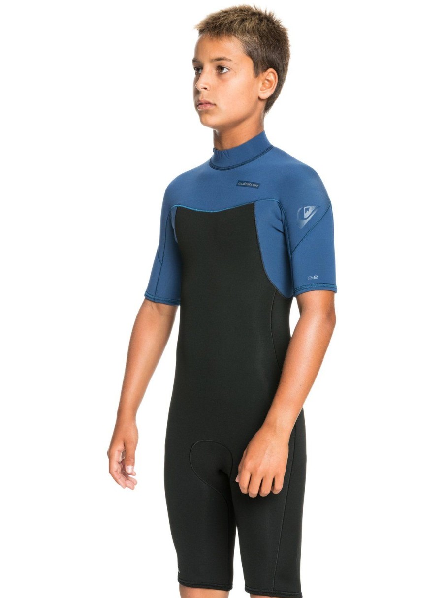 Nino Quiksilver Trajes De Surf | 2/2Mm Everyday Sessions - Springsuit De Cremallera Posterior Para Chicos Black/Insignia