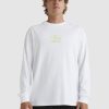 Hombre Quiksilver Camisetas & Polos | Tilt - Camiseta De Manga Larga Para Hombre White