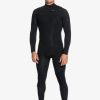 Hombre Quiksilver Trajes De Surf | 3/2Mm Everyday Sessions - Traje De Surf Con Cremallera En El Pecho Para Hombre Black