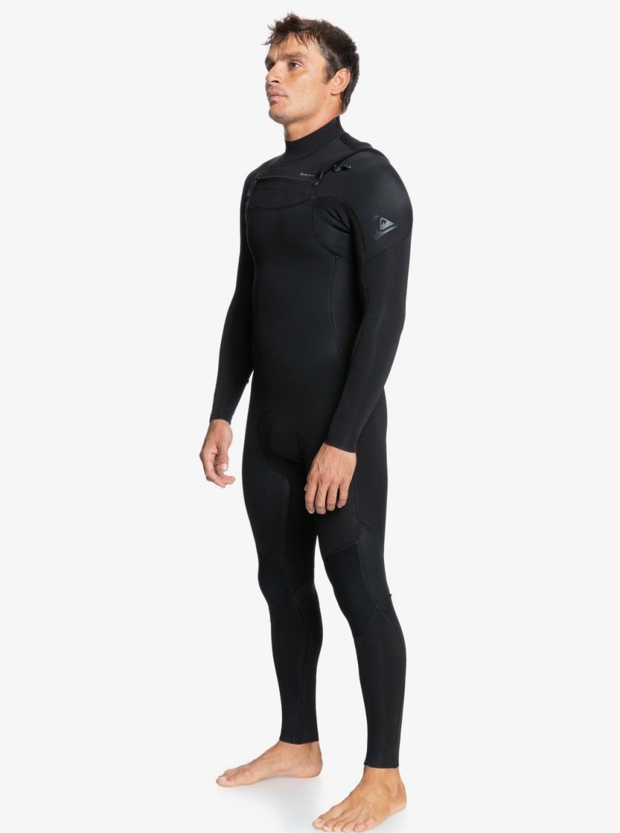 Hombre Quiksilver Trajes De Surf | 3/2Mm Everyday Sessions - Traje De Surf Con Cremallera En El Pecho Para Hombre Black