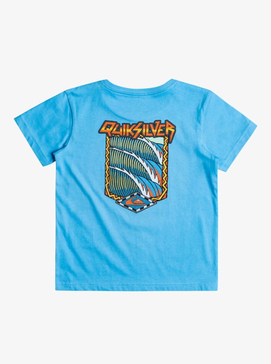 Nino Quiksilver Camisetas | Retro Wave - Camiseta Para Chicos 8-16 Azure Blue