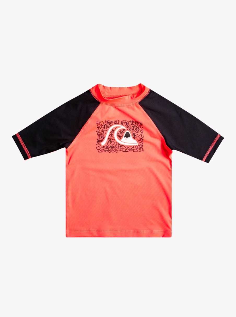 Nino Quiksilver Lycras | Next Gen - Licra De Manga Corta Upf 50 Para Chicos 2-7 Fiery Coral