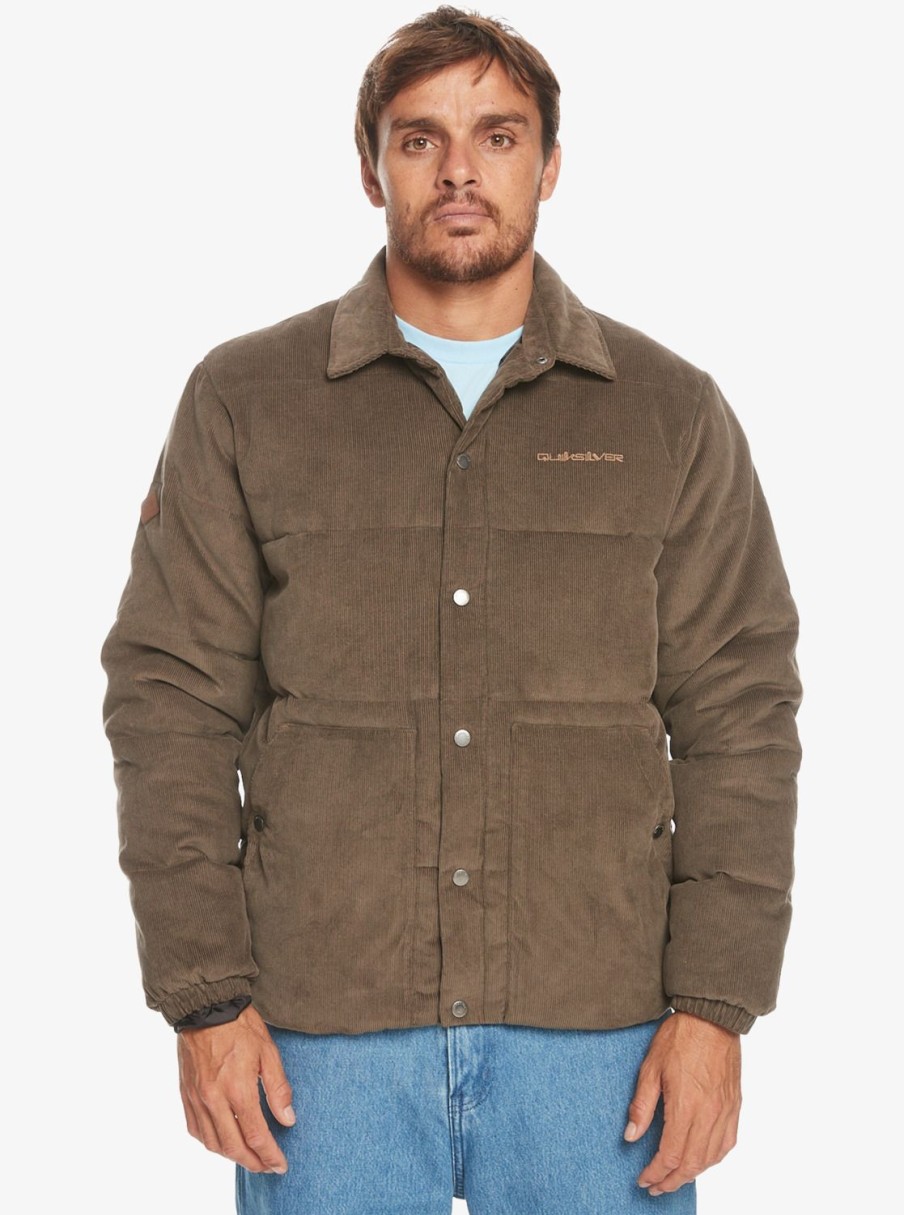 Hombre Quiksilver Chaquetas & Abrigos | Tibbermore - Chaqueta Acolchada Para Hombre Major Brown