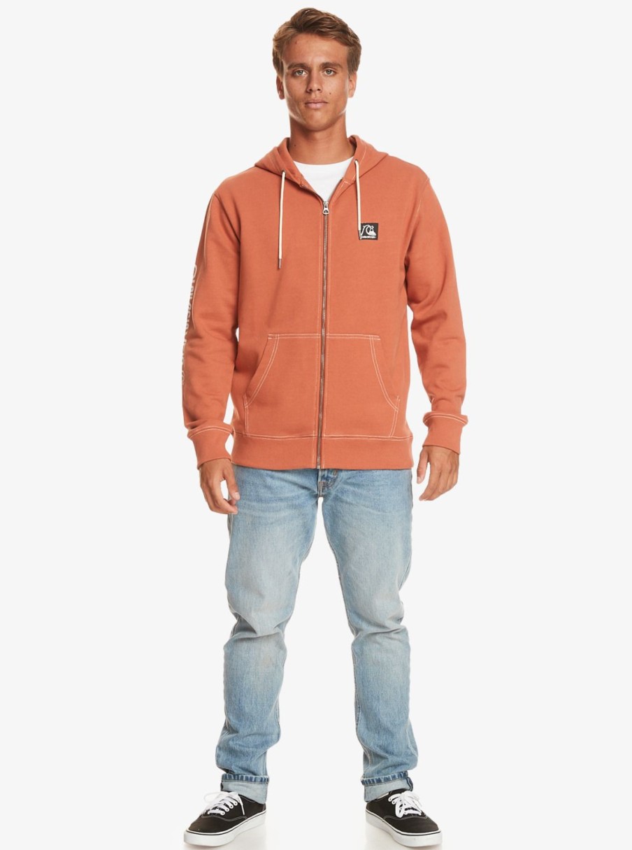 Hombre Quiksilver Sudaderas & Jerseis | The Original - Sudadera Con Capucha Y Cremallera Para Hombre Baked Clay