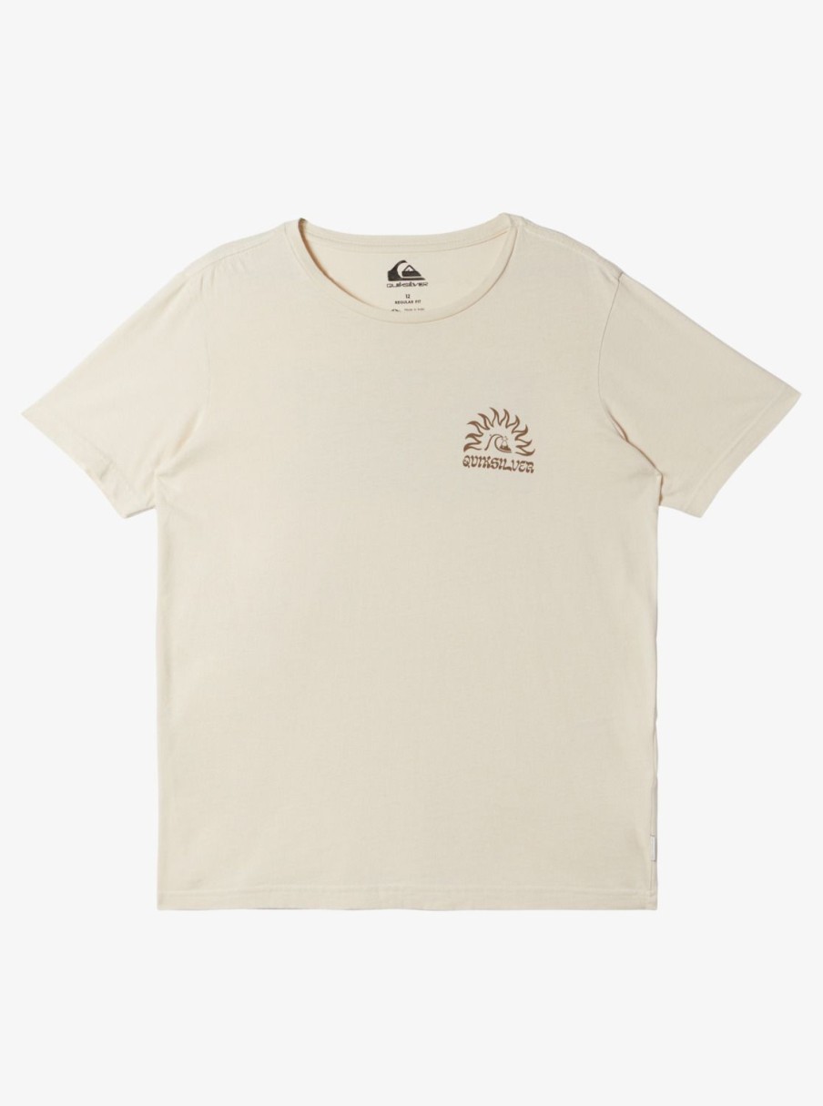 Nino Quiksilver Camisetas | Earthy Type - Camiseta Para Chicos 8-16 Birch