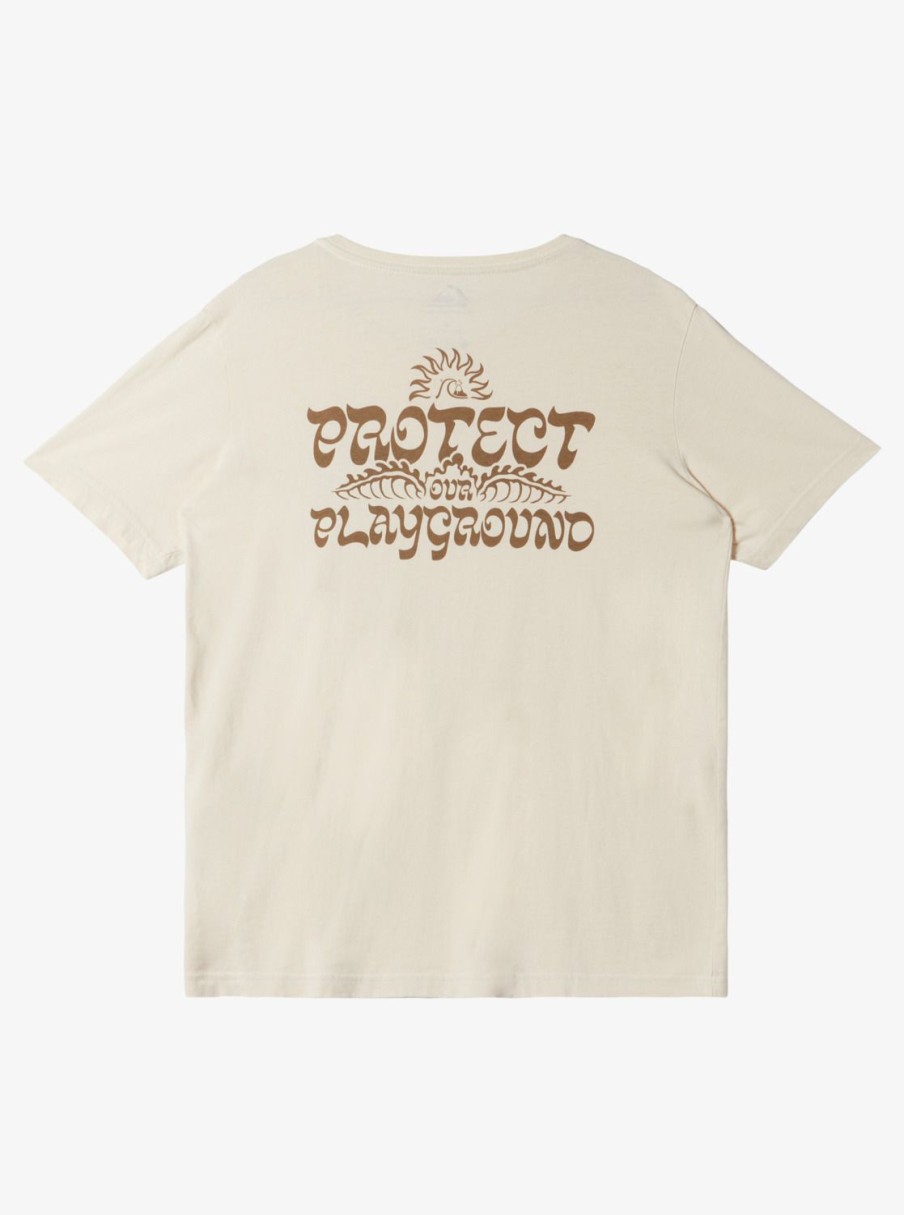 Nino Quiksilver Camisetas | Earthy Type - Camiseta Para Chicos 8-16 Birch