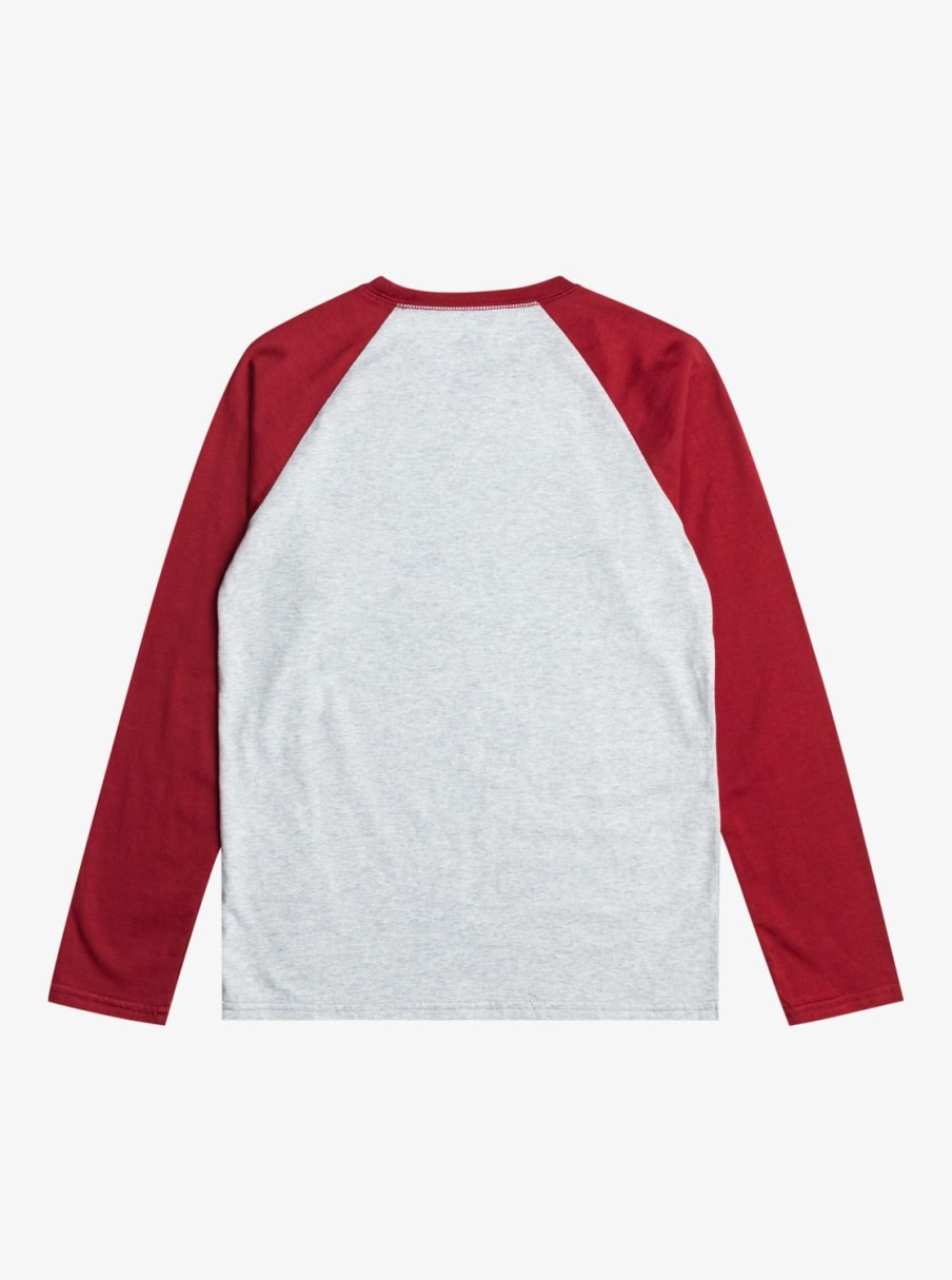 Nino Quiksilver Camisetas | Raglan - Camiseta De Manga Larga Para Chicos 8-16 Athletic Heather