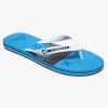 Hombre Quiksilver | Molokai Word Block - Chanclas Para Hombre White/Grey/Blue