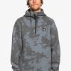 Hombre Quiksilver Sudaderas & Jerseis | Shredder - Sudadera Tecnica Con Media Cremallera Tie Dye True Black