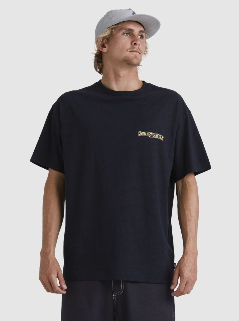 Hombre Quiksilver Camisetas & Polos | Boogieman - Camiseta Para Hombre Black