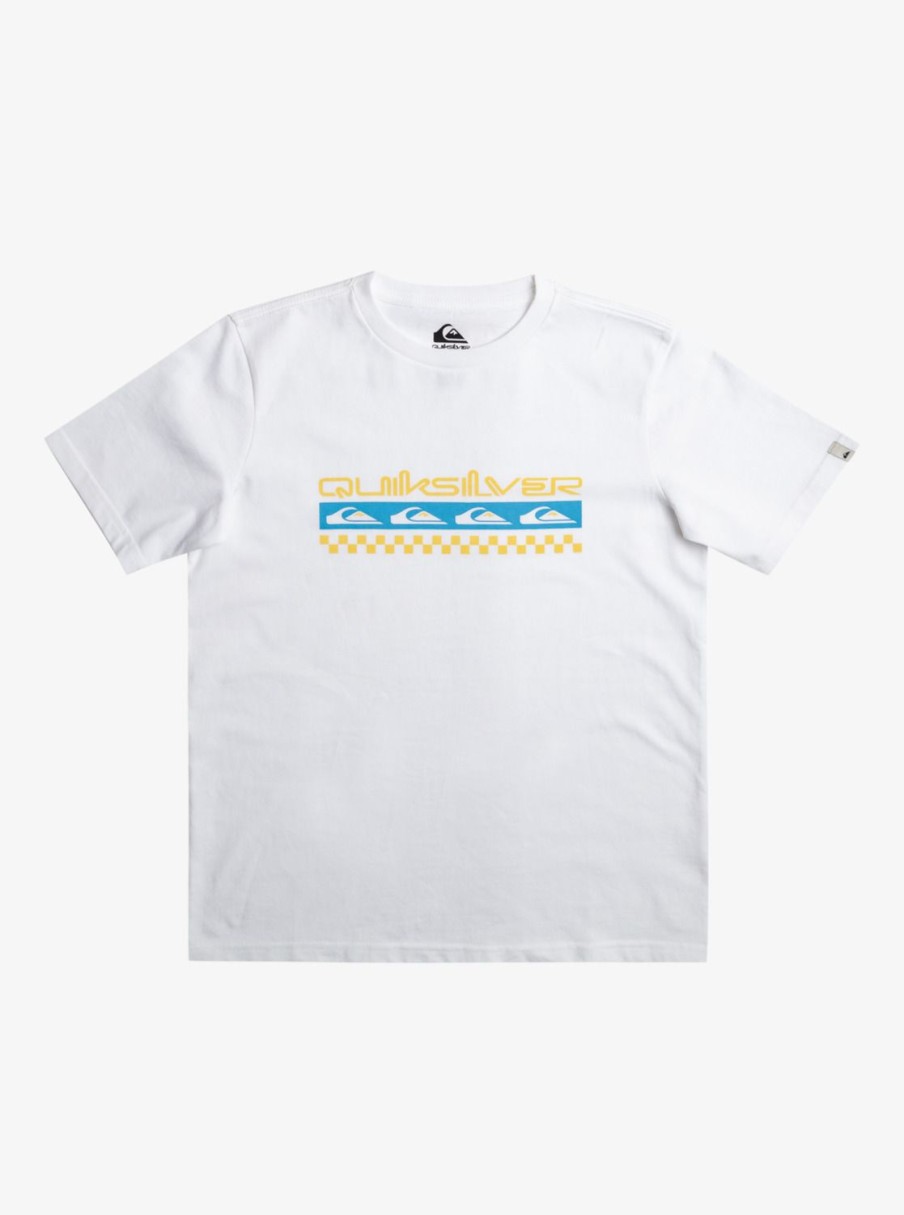 Nino Quiksilver Camisetas | Omni Check Turn - Camiseta Para Chicos 8-16 White