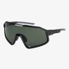 Hombre Quiksilver Gafas De Sol | Slash P - Gafas De Sol Polarizadas Para Hombre Black/Green Plz