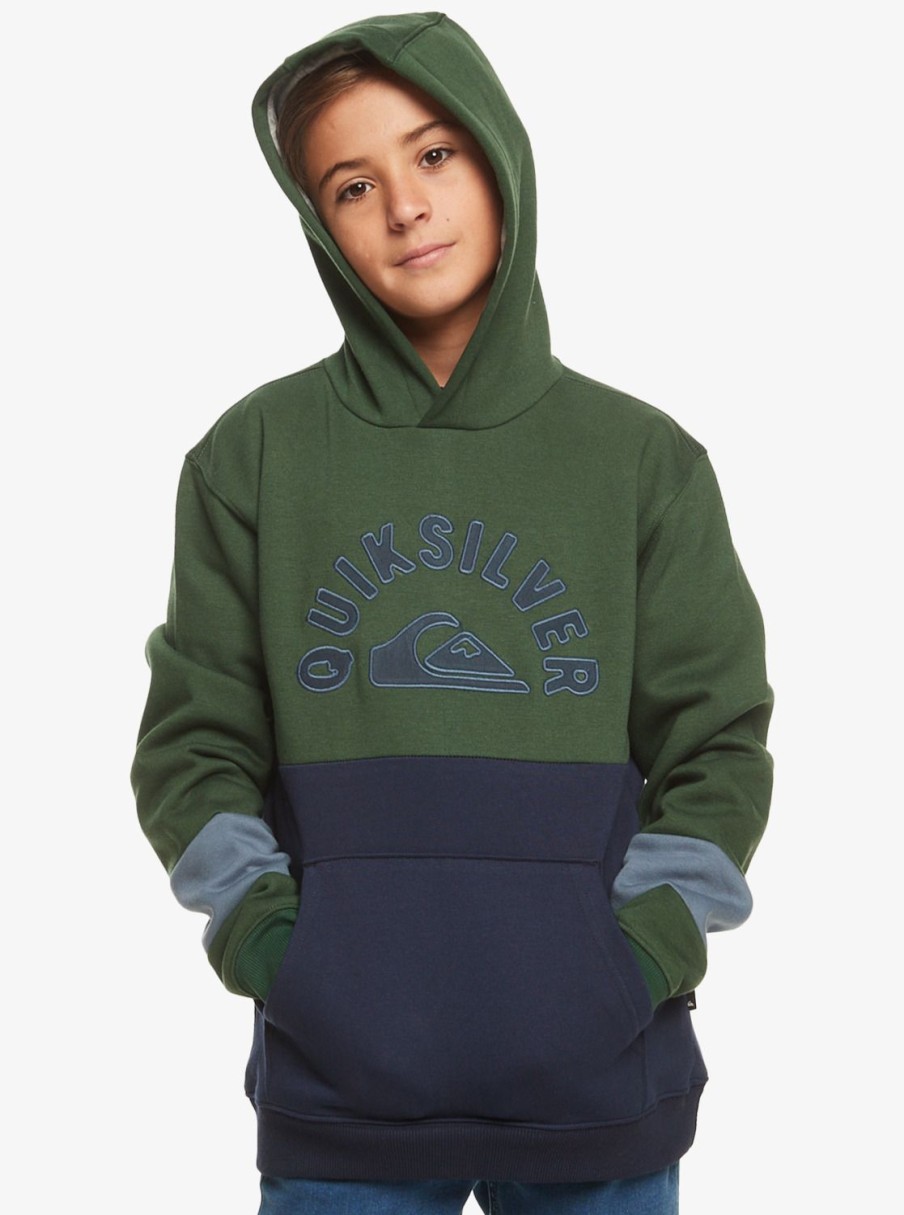 Nino Quiksilver Sudaderas | School Again - Sudadera Con Capucha Para Chicos 8-16 Greener Pastures