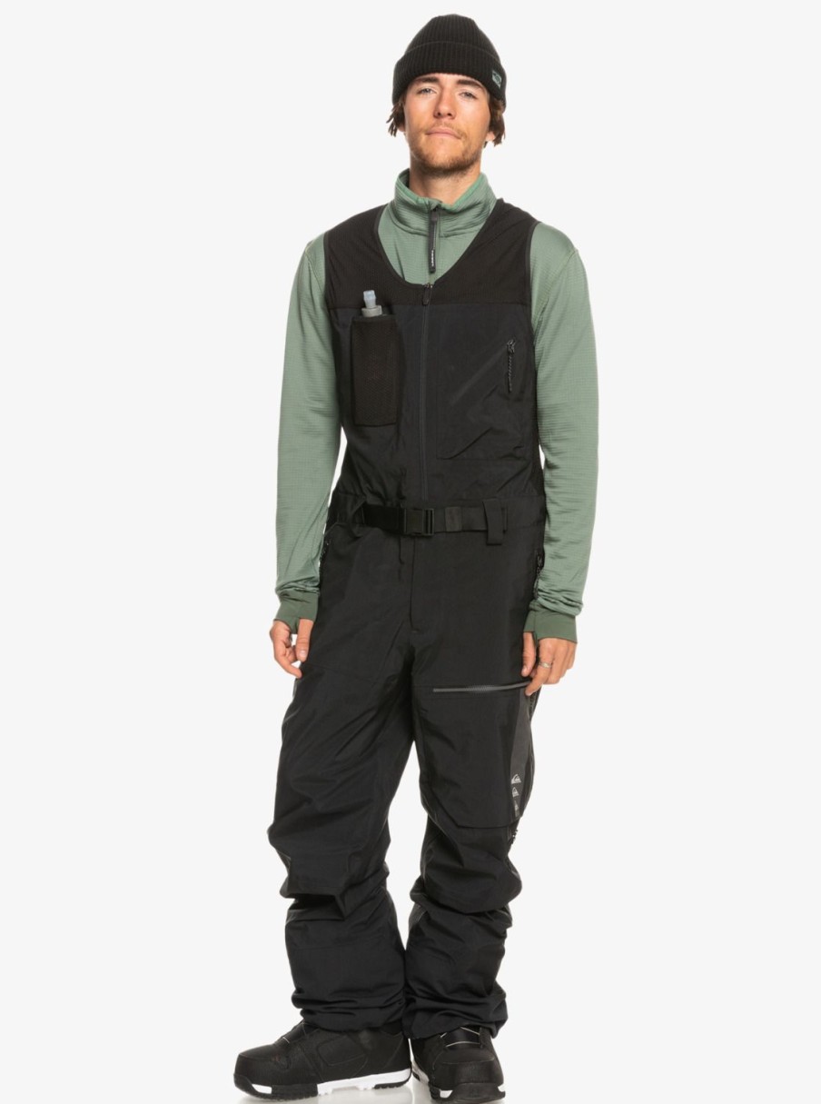 Hombre Quiksilver Pantalones De Snow | Highline Pro 3L Gore-Tex® - Peto Tecnico Snow Para Hombre True Black