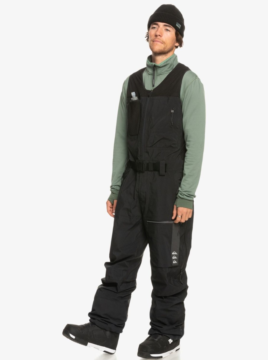 Hombre Quiksilver Pantalones De Snow | Highline Pro 3L Gore-Tex® - Peto Tecnico Snow Para Hombre True Black