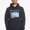 Hombre Quiksilver Sudaderas & Jerseis | Landscape Lines - Sudadera Con Capucha Para Hombre Navy Blazer