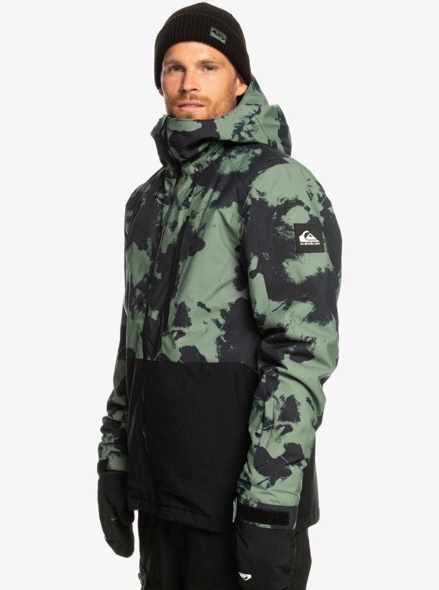 Hombre Quiksilver Chaquetas De Snow | Mission - Chaqueta Tecnica Snow Para Hombre Tye Dye Laurel Wreath