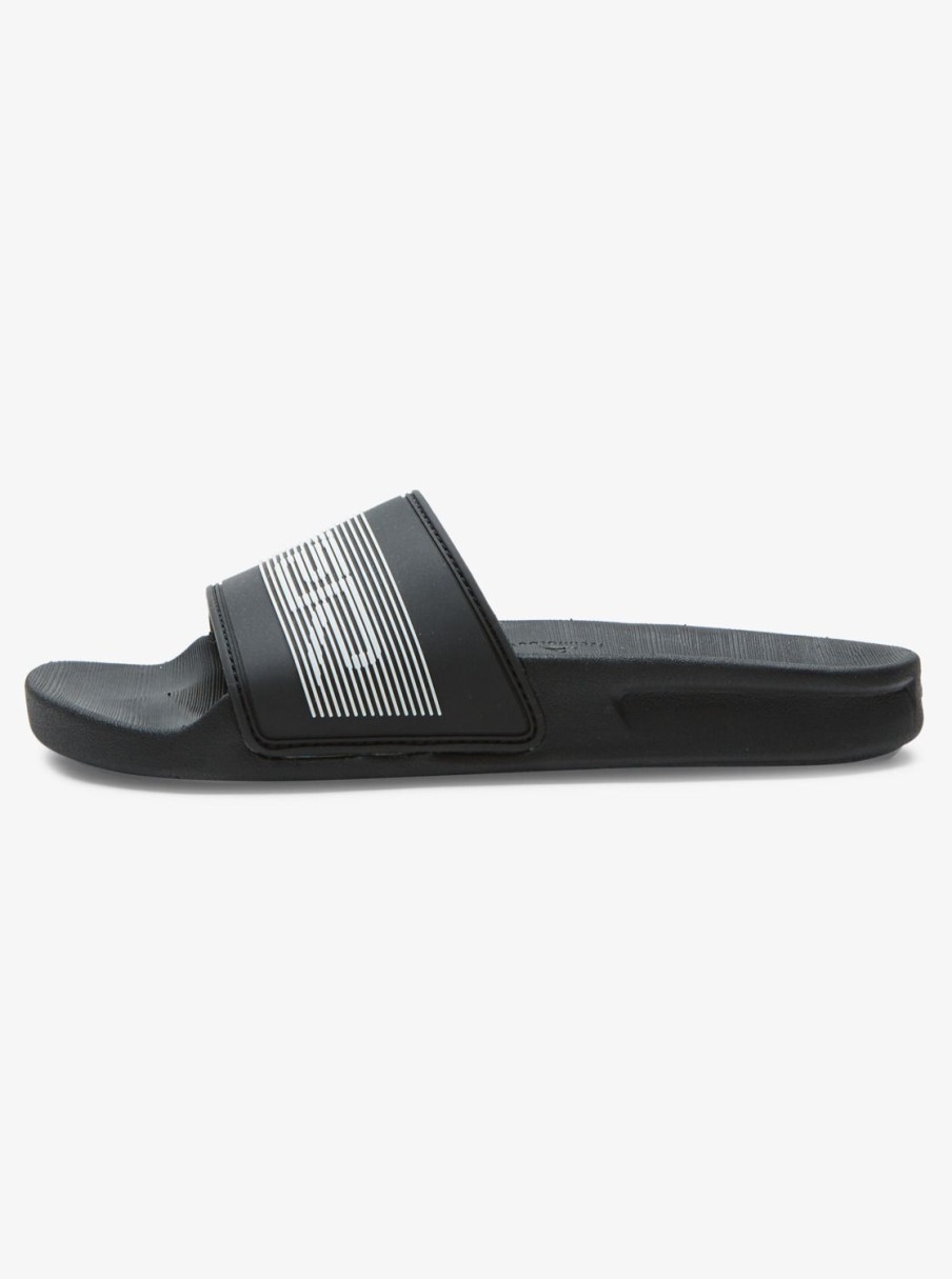 Nino Quiksilver Chanclas | Rivi Wordmark - Sandalias Slider Para Chicos Black 2