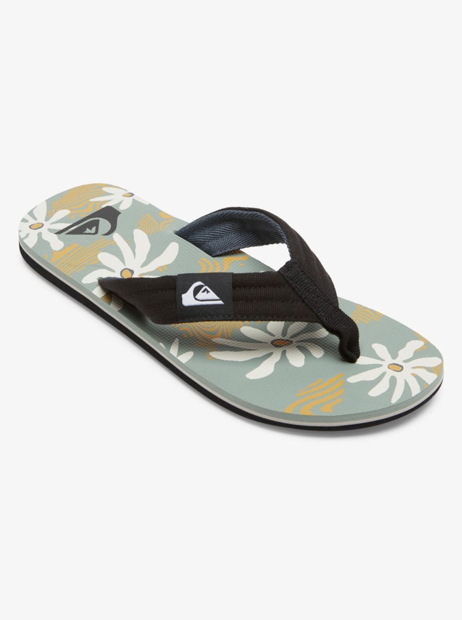 Hombre Quiksilver | Molokai Layback - Sandalias Para Hombre Black/Grey/Green