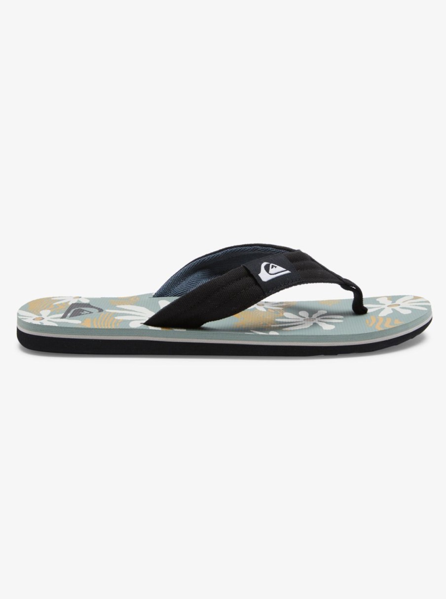 Hombre Quiksilver | Molokai Layback - Sandalias Para Hombre Black/Grey/Green