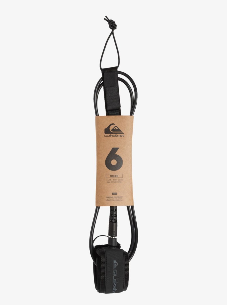 Hombre Quiksilver Accesorios Surf | Union 6 Ft - Invento/ Leash Para Surf Black