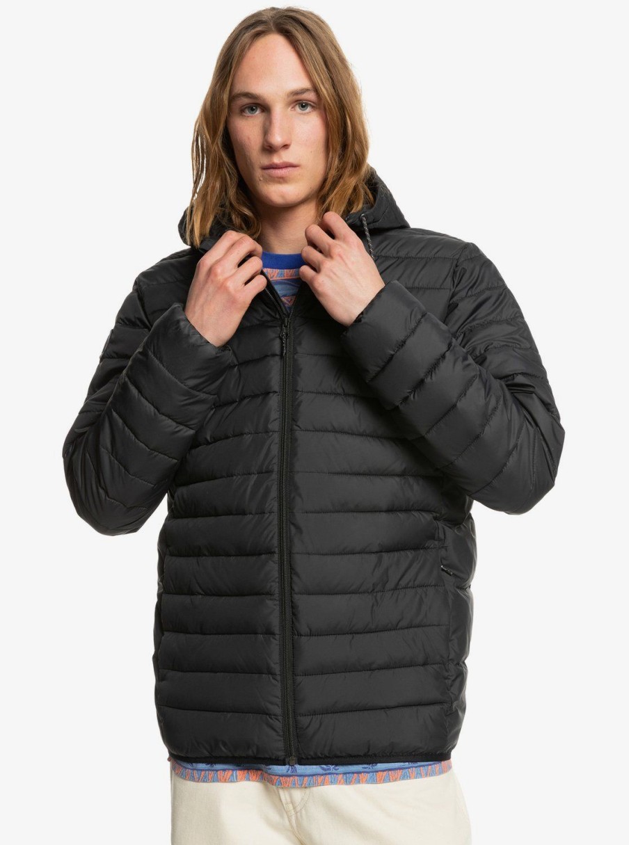 Hombre Quiksilver Chaquetas & Abrigos | Scaly - Chaqueta Acolchada Para Hombre Black