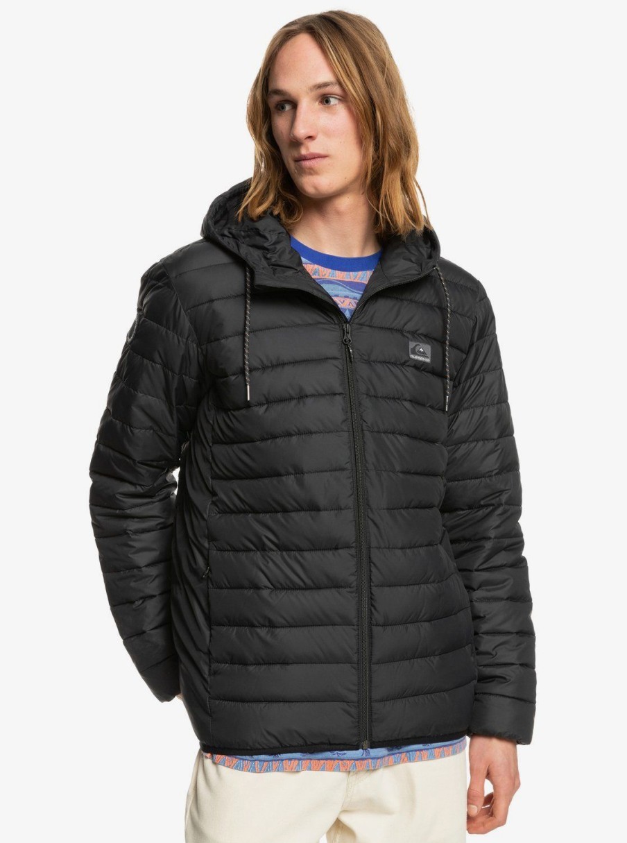 Hombre Quiksilver Chaquetas & Abrigos | Scaly - Chaqueta Acolchada Para Hombre Black