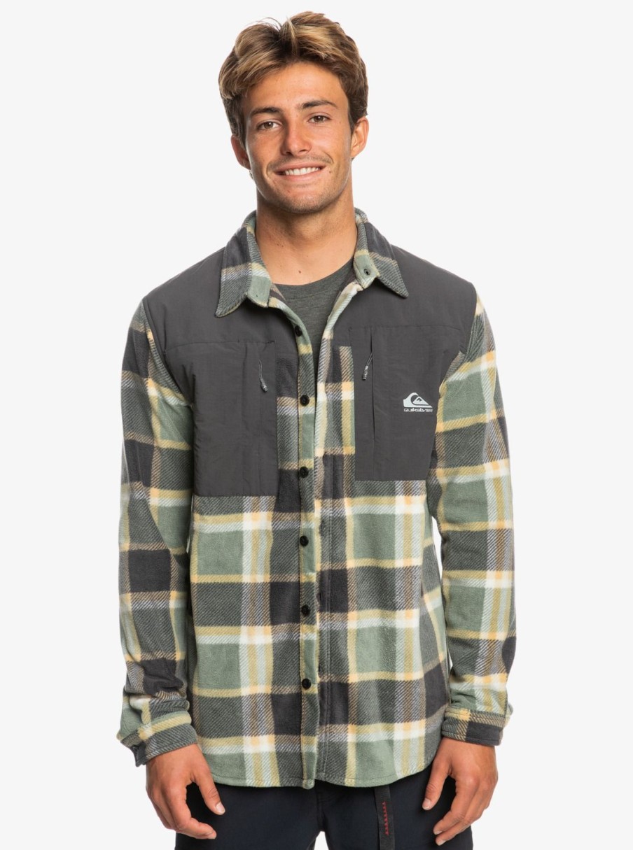 Hombre Quiksilver Camisas | North Seas - Camisa De Manga Larga Para Hombre Laureal Wreath North Seas