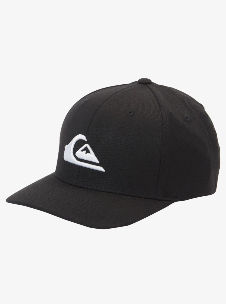 Hombre Quiksilver Gorras & Sombreros | Mountain And Wave - Gorra Flexfit® Para Hombre Black/White