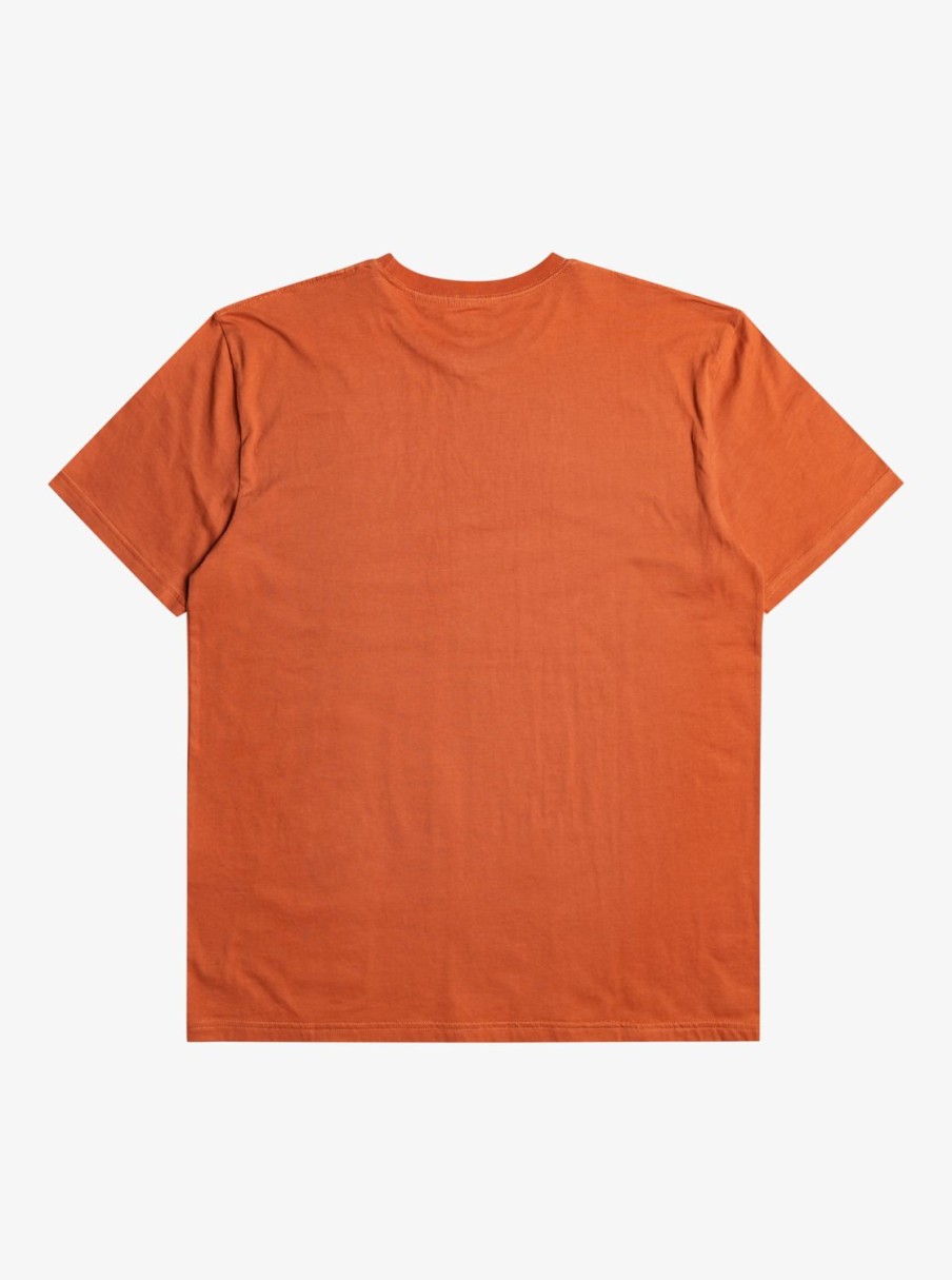 Hombre Quiksilver Camisetas & Polos | Comp Logo - Camiseta Para Hombre Baked Clay