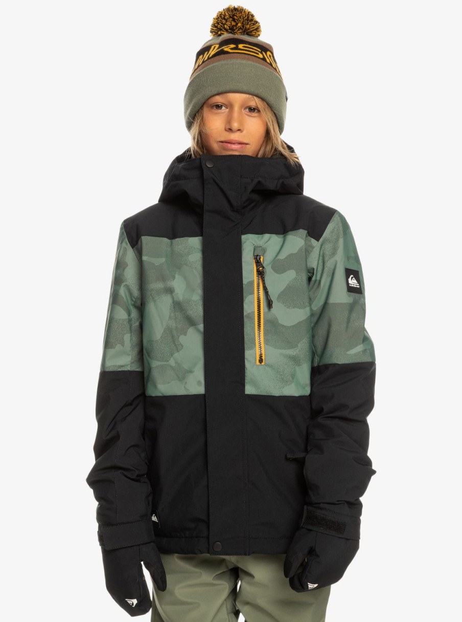 Nino Quiksilver Accesorios | Mission - Chaqueta Tecnica Snow Para Chicos Spray Camo Laurel Wreath