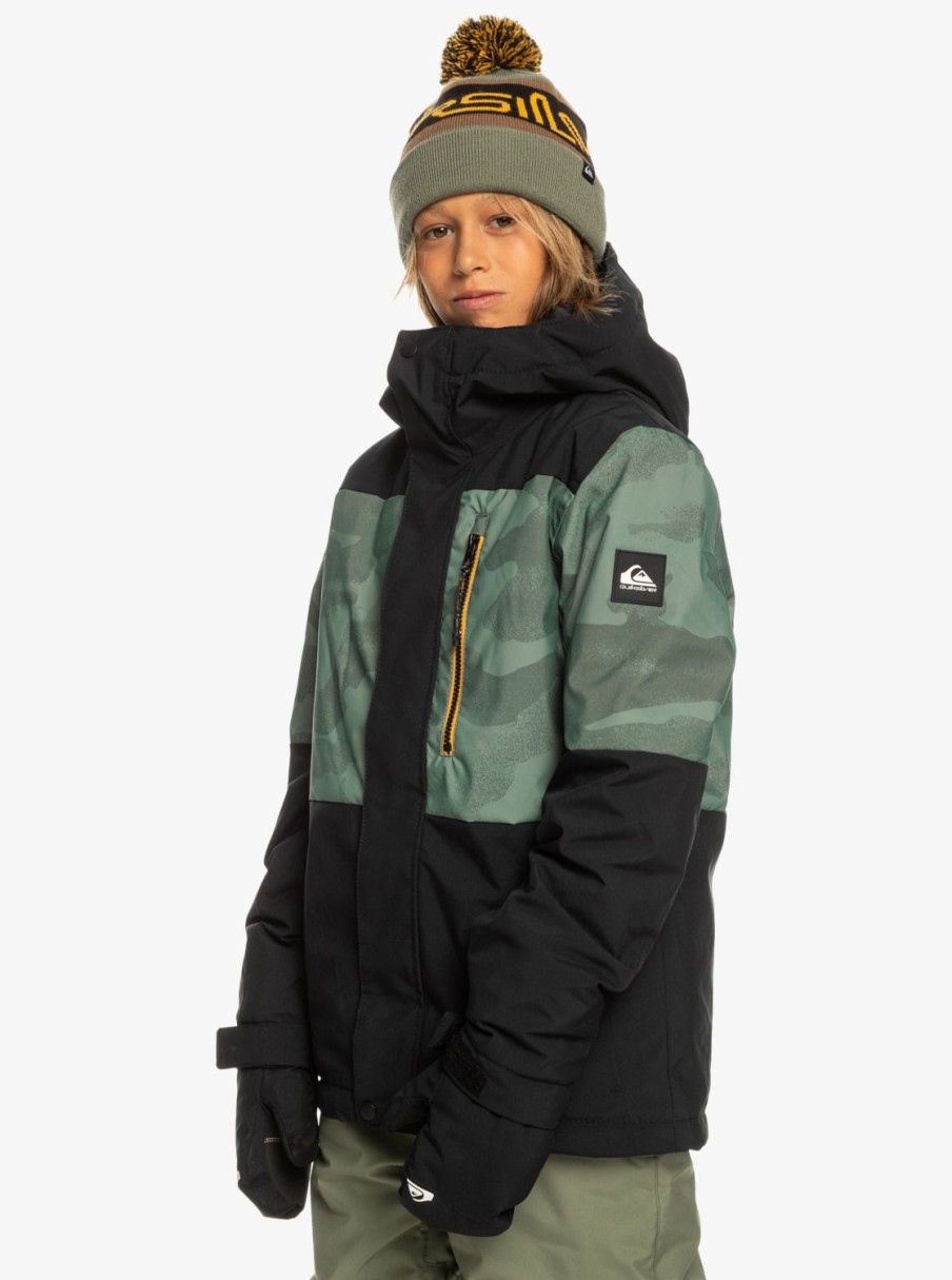 Nino Quiksilver Accesorios | Mission - Chaqueta Tecnica Snow Para Chicos Spray Camo Laurel Wreath